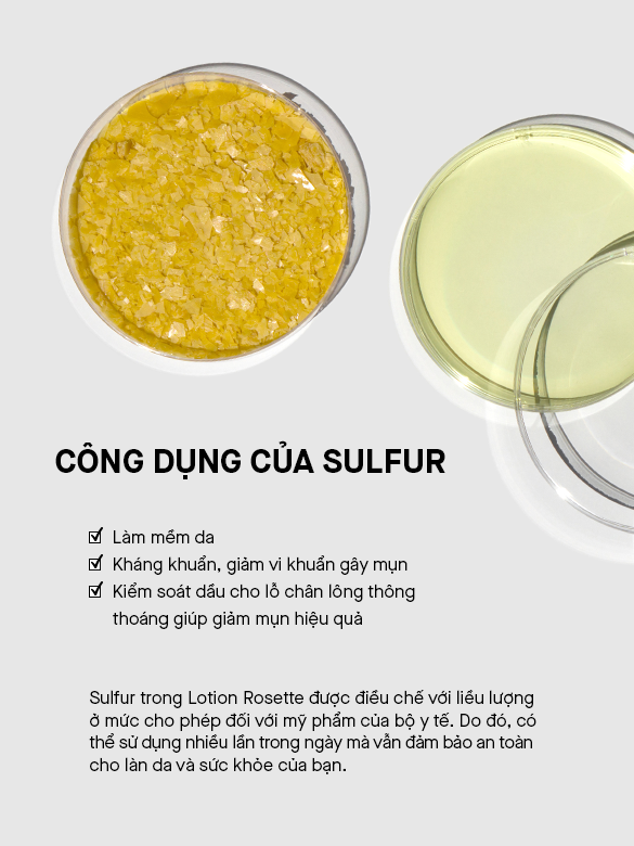 Nước Cân Bằng Dưỡng Ẩm và Làm Dịu Da 500mL Rosette Sulfur Skin Lotion